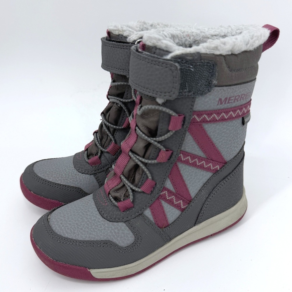 Merrell Girl's Snow Crush 2.0 Waterproof Winter Snow Boots Sz 10 Insulated
